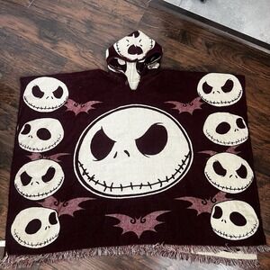 'The Nightmare Before‎ Christmas' Jack Skellington Poncho Unisex Made In Ecuador